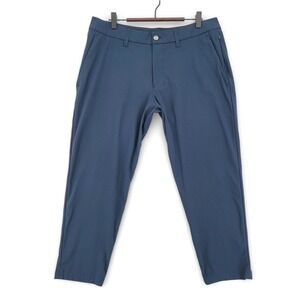 Lululemon ABC Slim Fit Trouser Mens 34x28 Navy Stretch Performance Pants EUC